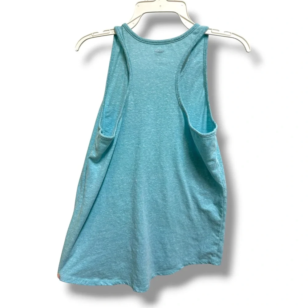 Old Navy Kids Turquoise Heather Racerback‎ Pocket Tank Top Size L 10-12